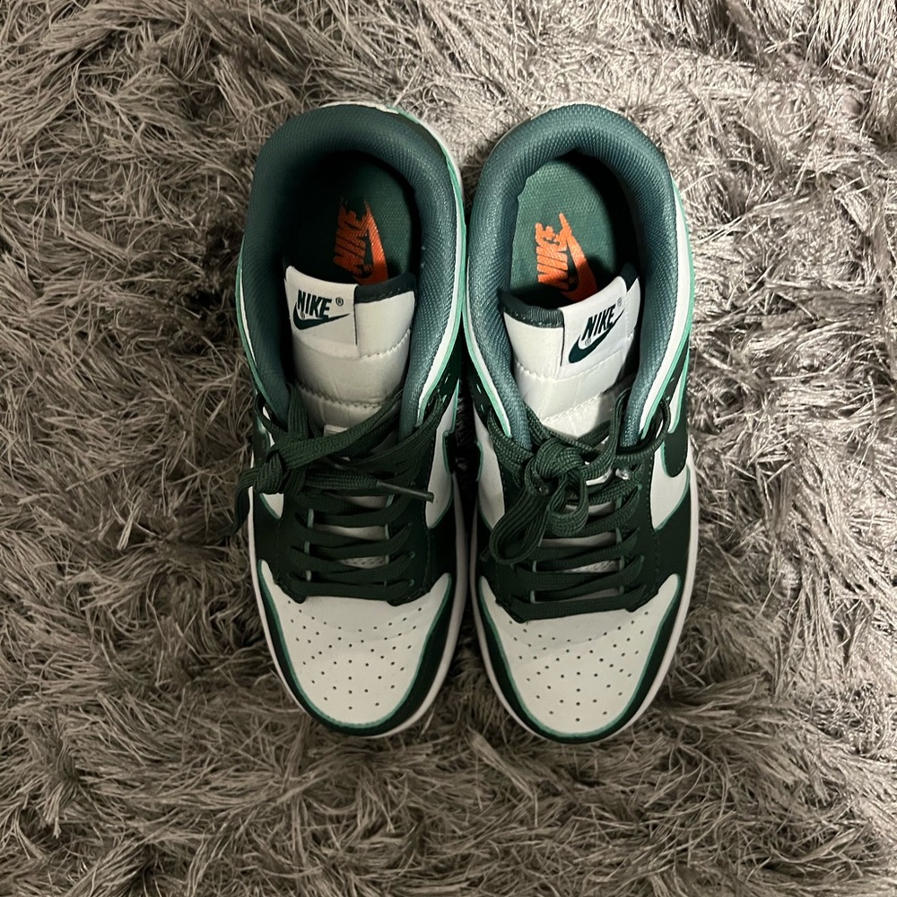 Nike Green and White Sneakers